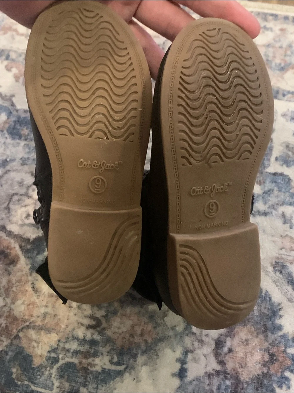 Cat & Jack Black Girls' Ankle Boots
